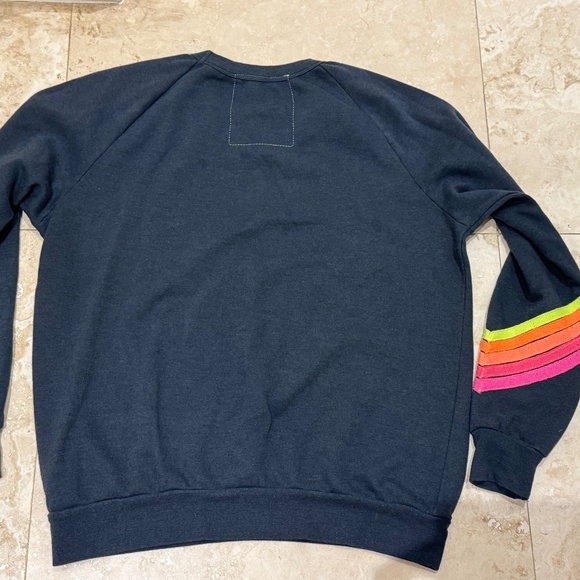 Aviator Nation BOLT CREW SWEATSHIRT - CHARCOAL Black Unisex XLarge - Picture 8 of 11